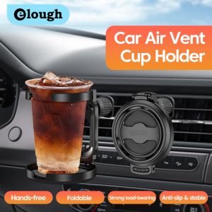 Elough Car Cup Holder Multifunctional Foldable Car Air Outlet Beverage Holder Ashtray Fixed bracket