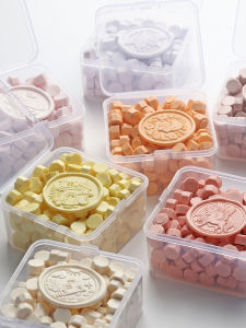 Sealing Wax Ice Cream Color Matte Pure Color Octagonal Sealing Wax Wax Seal Sealing Wax Wedding Envelope Invitation Seal Sealing Wax Grain Wax Seal Wax 20 Colors Optional