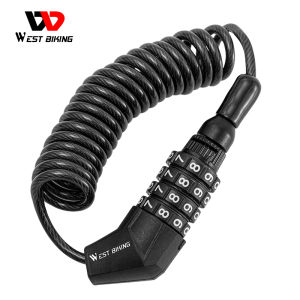 Khóa Dây Mã Hóa Xe Đạp WEST BIKING Khóa Mũ Bảo Hiểm Chống Trộm Mini Mật Khẩu 4 Chữ Số Khóa Cáp Hợp Kim Xe Đạp Phụ Kiện Xe Đạp Ngoài Trời