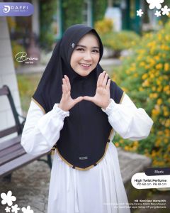 Hijab Instan Jersey Bergo BRIANA HIJAB Wanita Kekinian Aksen Dash List Pada Seluruh tepi by DAFFI Hijab