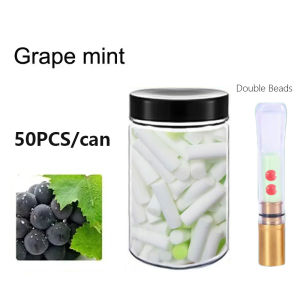 50PCS/Can Double crush balls with 1 generic Filter Lychee Cola Lasts 15mins Flavor in Office Bar Leakproof Case For adult smoker