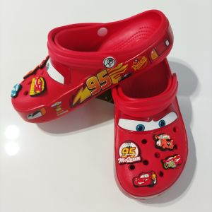 Mcqueens Pixar Cars Cartoon Waterproof Breathable Eva Slippers For Adults Solid Outdoor Sandals With Holes Casual WomenS Shoes