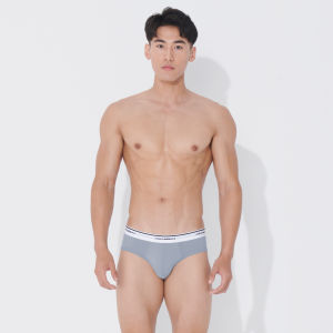 Asianbum Mens Ice Silk U-Shape Breathable Mid-Waist Briefs Cool Feel Cotton Material Pure Color Simple Style for Youth