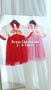 Dress Cheongsam Anak Perempuan Pink Dan Merah/Dress Imlek Anak Perempuan