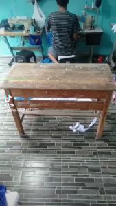 Dekorasi meja rempel meja terbuat dari kain filamin atau kan habutai ukuran tinggi 65cm panjang 185meter