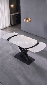 👍【Ready Stock】Swivel Extension Dining Table CZ008(Free Delivery&Install) Rectangular Sintered Stone Dining Table