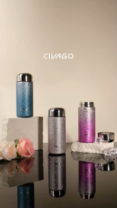 CIVAGO Ti(7oz/210ml)Mini Vacuum Flask Luxury Pure Titanium Cute Portable Pocket Water Bottle For Women Stylish & Compact Design