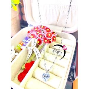 dây chuyền inox D264 đá lung linh sắc xảo bền đẹp mãi với time