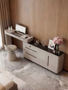 YANGYING | Italian Minimalist Large Capacity Vanity Dresser With Fingerprint Lock