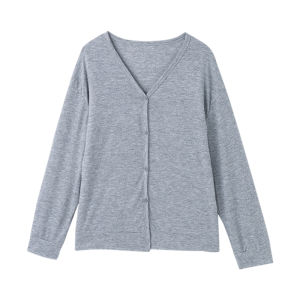 SUSIEYUAN | เสื้อคาร์ดิแกนแขนยาวบางสีเทาสำหรับผู้หญิงในช่วงฤดูร้อนปี 2025 เสื้อคลุมกันแดดแบบหลวมๆ สไตล์หวานๆ คอวี