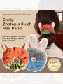 Adorable Plush Hair Ties Women's Style Rabbit Police Judy Niki Fox Headband Hair Bands Fashionable Hair Accessories. 