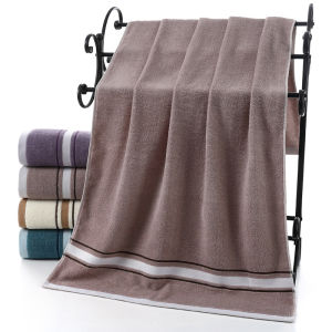 Large Size Pure Cotton Bath Towel Absorbent Non-shedding Customizable Embroidery Logo Home Textile Soft Comfortable Towel