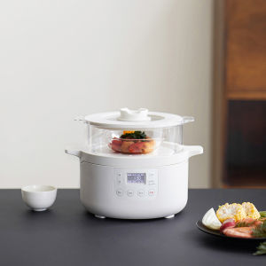 【8 IN 1 】Olayks Multi-Functional Rice Cooker Ceramic Inner Household 2L/3L Quick Cooking Rice Porridge Cooking Hot Pot Non-stick Rice Cooking Pot Electric Cooker With Steamer Water Layer Stewing Pot
