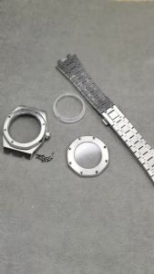 41mm High Quality Modified AP Watch Accessory Transparent Back Sapphire Crystal NH34 NH35 NH36 Movement Watch Case