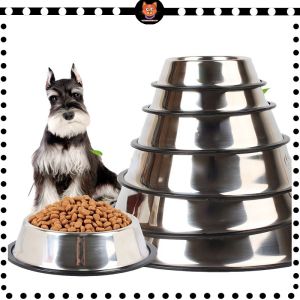Pet Stainless Steel Bowl Cat And Dog Feeding Bowl Drinking Bowl Cat Bowl Dog Bowl