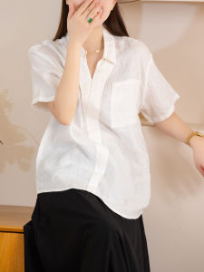 Áo Blouse Elegent 100% Vải Linen Giúp Thon Gọn