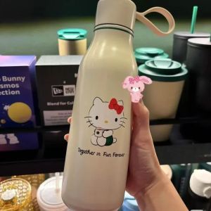Hello Kitty animation peripheral bowling cup stainless steel mug cute portable student mini