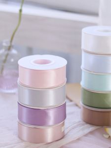 Ruy Băng Lụa Hai Mặt 3cm Ruy Băng Satin Ruy Băng Hoa Ruy Băng Bao Bì Bánh Trang Trí Quà Tặng Ruy Băng Lụa