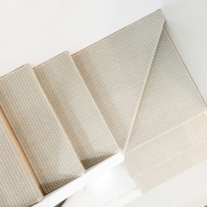 Thickened Pure Color Self-Adhesive Anti-Slip Wooden Home Use Rotating Staircase Carpet No Glue Needed Modern Simple Style