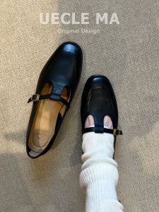MASHUJIA | New French Vintage Matchable Mary Jane Shoes Sheepskin