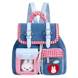 Miffy | Ba Lô Miffy Dễ Thương Dành Cho Nữ Sinh Phong Cách Học Thuật Ngọt Ngào Túi Du Lịch Đa Năng Mẫu Mới 2026 Chất Liệu PU Khóa Từ Tính