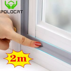 Polocat 2M Self Adhesive Window Door Sealing Strip Soundproof Acoustic Foam Tape Weather Peeling Gap Filler Window Hardware#2
