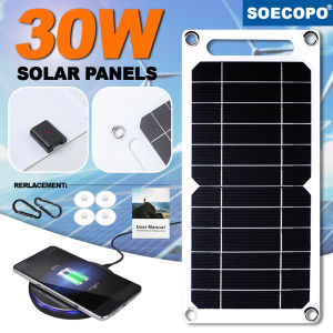 30W Sunpower Portable Solar Panel 5V Solar Plate WithUSB Safe Stabilize Charger ForPower Bank Phone Outdoor Camping Home RV Gift