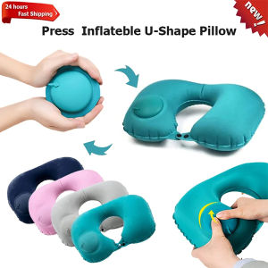2025 New Inflatable Pillow Travel Portable Neck Protection Pillow Press Inflatable U-shaped Pillow Travel Storage Neck Pillow