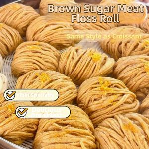 Red Sugar Meat Floss Steamed Bun Breakfast Pastry