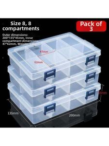 YYBAIO | Transparent Compartmentalized Parts Storage Box