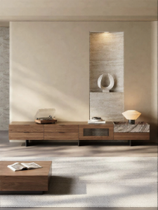 Luxury Minimalist Storage Marble TV Cabinet