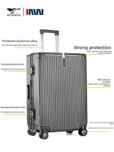 SEPTWOLVES | Travel Luggage 20 Inch Business Large Capacity Password Lock Aluminum Frame