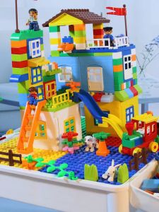 🛠️Multifunctional Childrens Building Block Table Set Bricks Table with Chair