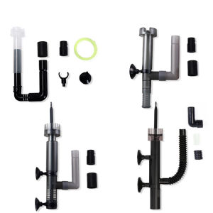 4kinds Aquarium Surface Skimmer Filter for Saltwater tank Protein Skimmer Parts for marine aquarium Skimmer Part accessories to Remove Protein Oil Slik Bacterial Film Aquarium Remover Oil Water surface for Fishtank Plant