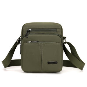 Mini Oxford Cloth Mens Backpack Waterproof Crossbody Travel Bag Korean Style Leisure Nylon Fabric Soft Handle Zipper Closure