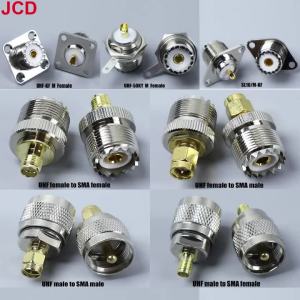 PL259 UHF SO239 To SMA Male Plug&Female Jack Coaxial Adapter Connector Wire Terminals Straight SMA To UHF Male Female RF Brass