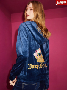 Juicy Couture | Velvet Crown Design Jacket Women With Drilled Stones