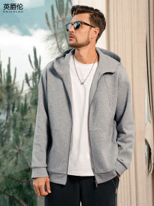 Enjeolon | Layered Hooded Sweatshirt Jacket with Zipper