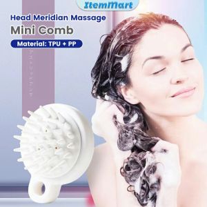 ItemMart Silicone Hair Washing Brush Head Meridian Massage Artifact Mini Hair Cleaning Comb