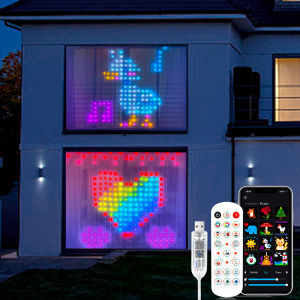 Smart LED Curtain Lights 400Leds USB String Christmas Lights Bluetooth App DIY Pattern For Window Bedroom Party New Year Decor