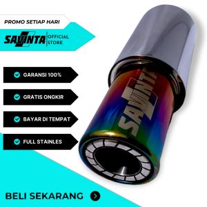Knalpot Racing Mobil HKS Sedet Full Stainless Ngebass Empuk Adem Bulet Rainbow