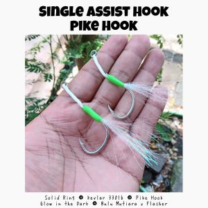 Assist Hook Single Pike Model Untuk Casting Jigging Tenggiri GT