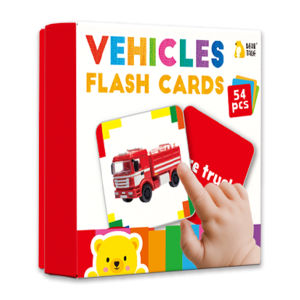 BEAR TALE Early Learning Flash Cards Set Baby Educational Toys Animal Fruits Vegetables Daily Life Vehicles Flashcards 54pcs