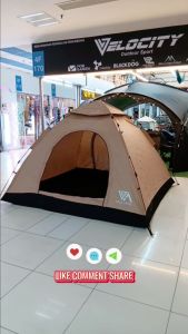 Khemah VELOCITY tent Murah 5-6 person Kemah Water resistant Tent automatic tent 2.5m X 2.5m X 1.5m kemah Besar kalis air