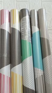 Wallpaper Dinding Stiker Kamar Motif Geometri Segitiga Minimalis Hitam Putih Ukuran L 45cm x P 8-9m