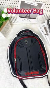 VOLUNTEER 18inch School Bags For High School For Men and Women Waterproof Bag TWO-WAY SLIDER Simple Design 9256