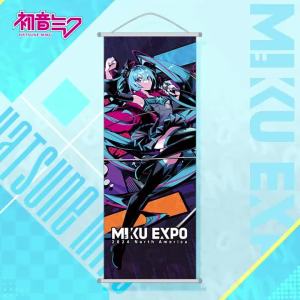 Bandai | Hatsune Miku Room Decoration Wall Decoration Cartoon Hatsune Miku Hanging Painting Long Scroll Holiday Gift Anime Goods Support