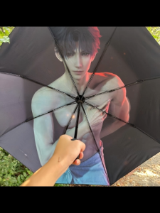 Shen Xings Umbrella Love And Deep Space Game Peripheral Gift Folding Fully Automatic Black Glue Rain And Rain Umbrella