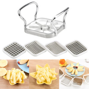 Dụng Cụ Nhà Bếp Đa Năng Bằng Thép Không Gỉ - Dao Cắt Rau Củ Quả Làm Khoai Tây Chiên Thân Thiện Với Môi Trường