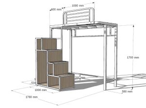 Loft bed customize singapore/How to change bomb shelter to a cozy helper room loft bed customize for maidroom